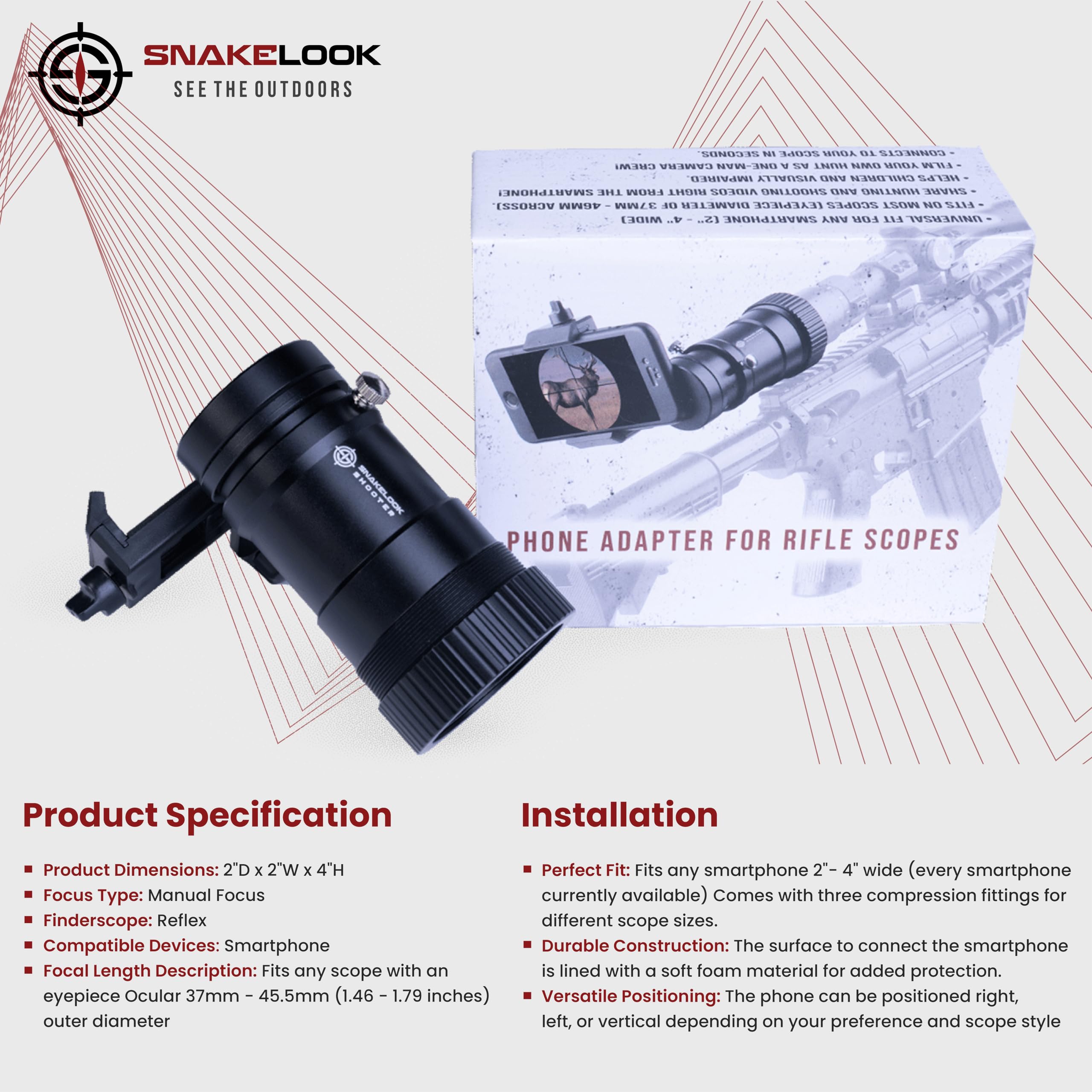 Amazon.com: SnakeLook™ GEN 2 Scope Phone Adapter – Quick Connect